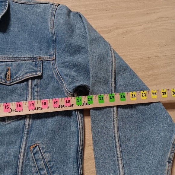 Armani Jeans Denim Jacket Men's SMALL Button Front Blue - Picture 2 of 13